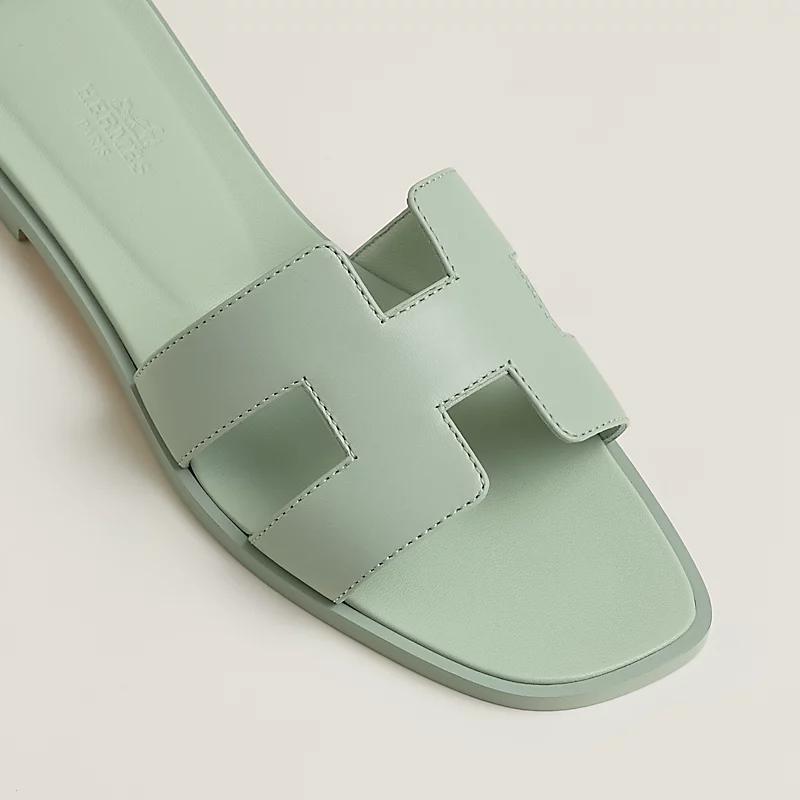 Giày Hermes Oran Sandal Nữ Xanh Mint